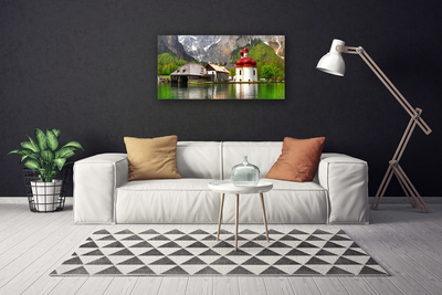 Quadro canvas Paisagem de casa na árvore na montanha