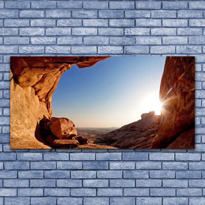 Quadro em tela Paisagem do Sol Rochoso