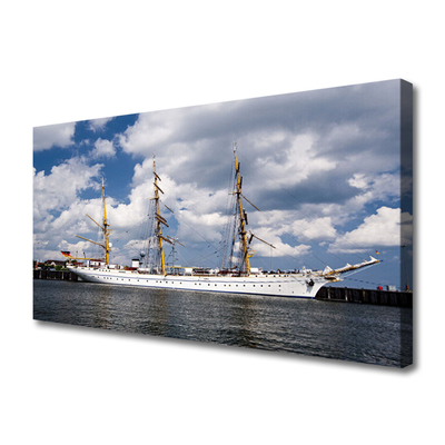 Quadro canvas Paisagem aquática de barco