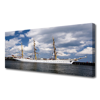 Quadro canvas Paisagem aquática de barco