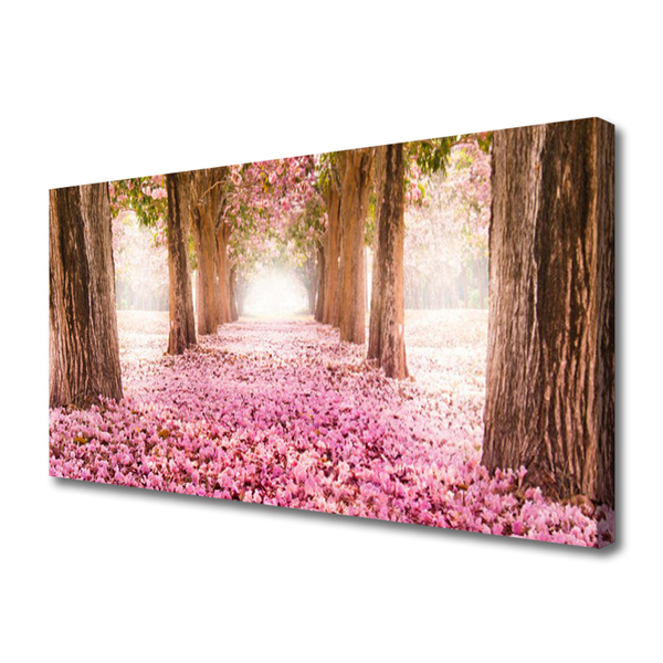 Quadro canvas Árvore Rosas Flores Natureza