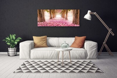 Quadro canvas Árvore Rosas Flores Natureza