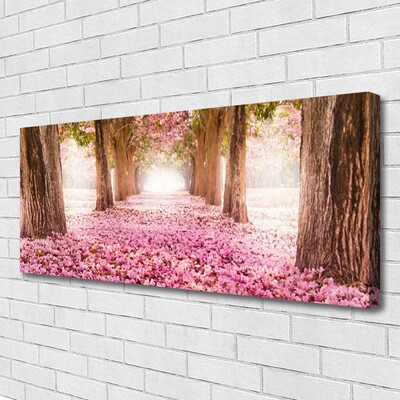 Quadro canvas Árvore Rosas Flores Natureza