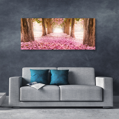 Quadro canvas Árvore Rosas Flores Natureza