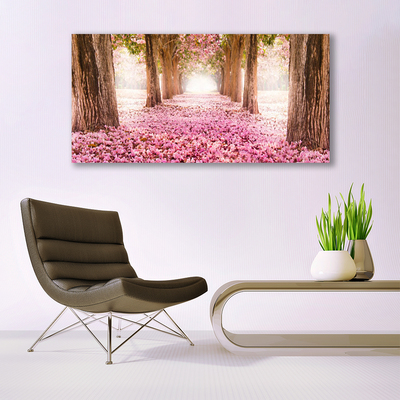 Quadro canvas Árvore Rosas Flores Natureza