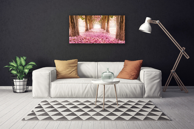 Quadro canvas Árvore Rosas Flores Natureza