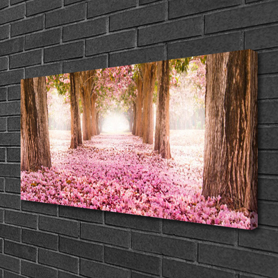 Quadro canvas Árvore Rosas Flores Natureza
