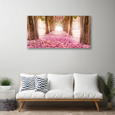 Quadro canvas Árvore Rosas Flores Natureza
