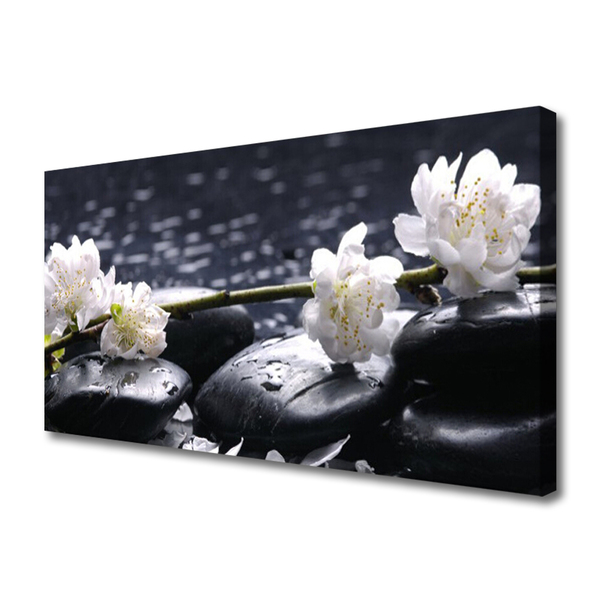 Quadro canvas Pedras de flores
