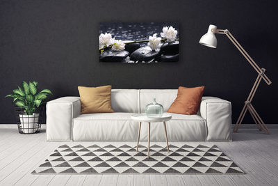 Quadro canvas Pedras de flores