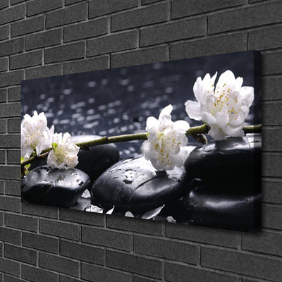 Quadro canvas Pedras de flores