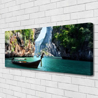 Quadro em tela Paisagem de Boat Lake Rocks