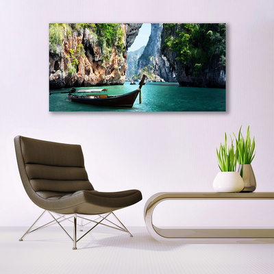 Quadro em tela Paisagem de Boat Lake Rocks