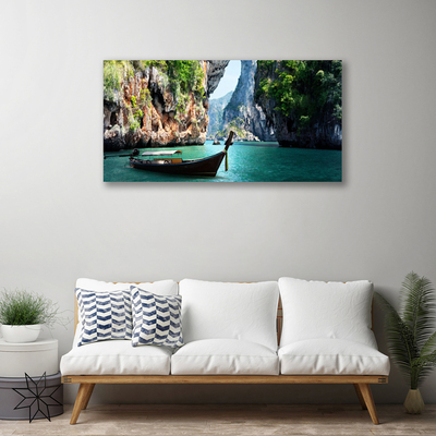 Quadro em tela Paisagem de Boat Lake Rocks