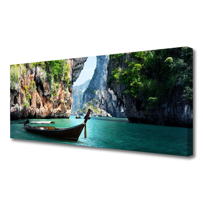 Quadro em tela Paisagem de Boat Lake Rocks