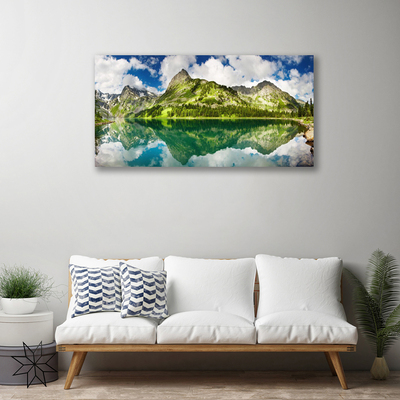 Quadro canvas Paisagem de lagos e montanhas