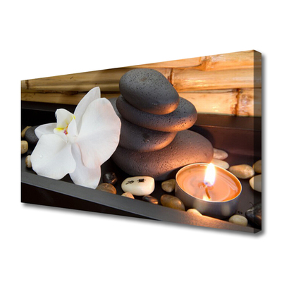 Quadro em tela Velas Spa Orquídea