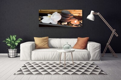 Quadro em tela Velas Spa Orquídea