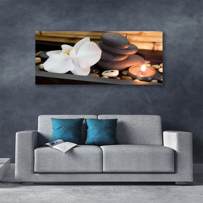 Quadro em tela Velas Spa Orquídea