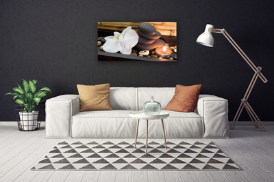 Quadro em tela Velas Spa Orquídea