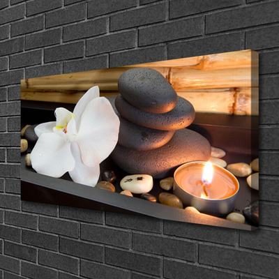 Quadro em tela Velas Spa Orquídea