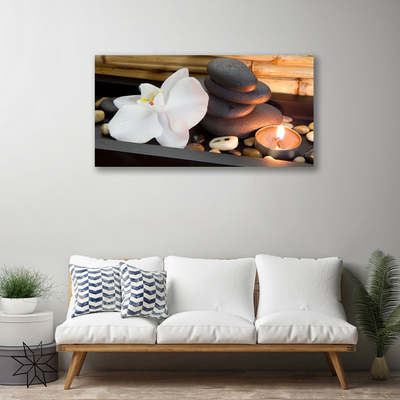 Quadro em tela Velas Spa Orquídea