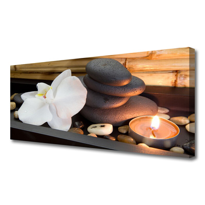Quadro em tela Velas Spa Orquídea