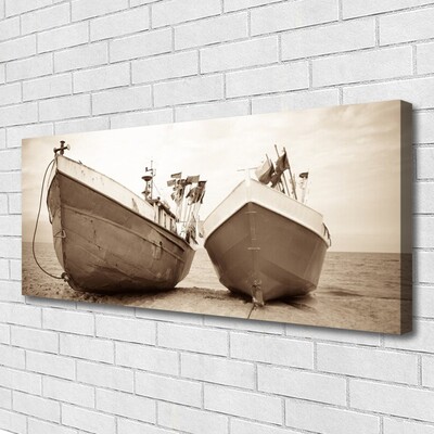 Quadro em tela Paisagem aquática de barcos