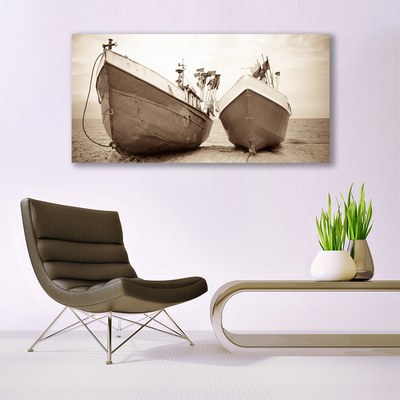 Quadro em tela Paisagem aquática de barcos