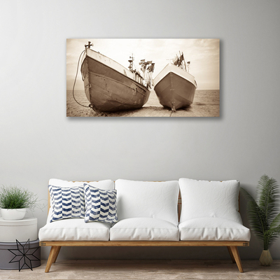 Quadro em tela Paisagem aquática de barcos