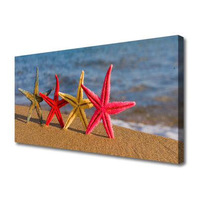 Quadro em tela Arte de estrela do mar de praia