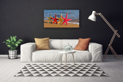 Quadro em tela Arte de estrela do mar de praia