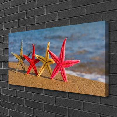 Quadro em tela Arte de estrela do mar de praia