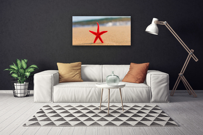 Quadro canvas Arte de estrela do mar de praia