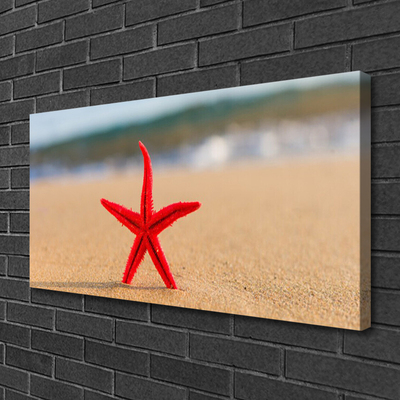 Quadro canvas Arte de estrela do mar de praia