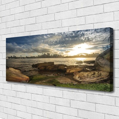 Quadro em tela Paisagem da Cidade do Mar