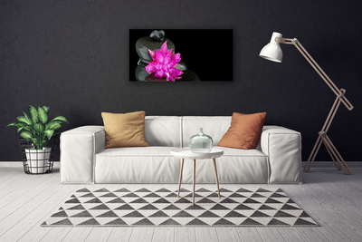 Quadro em tela Pedras de flores pretas