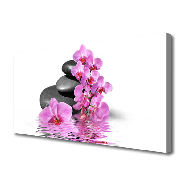 Quadro canvas Lindas pedras de flores