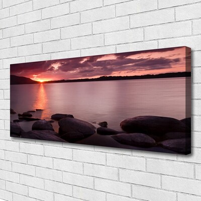 Quadro em tela Paisagem de Pedras do Mar