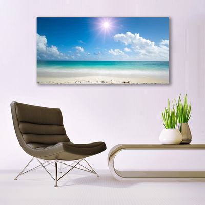 Quadro canvas Mar Praia Sol Paisagem