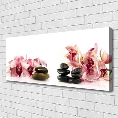 Quadro canvas Arte em Pedras de Flores