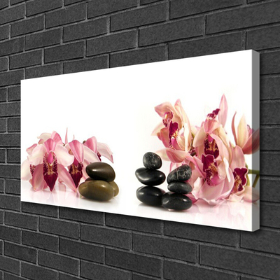 Quadro canvas Arte em Pedras de Flores