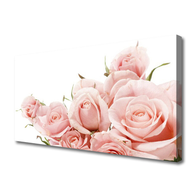 Quadro em tela Planta de flores rosas