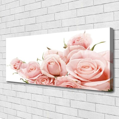 Quadro em tela Planta de flores rosas
