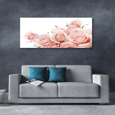 Quadro em tela Planta de flores rosas