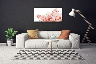 Quadro em tela Planta de flores rosas