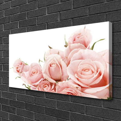 Quadro em tela Planta de flores rosas