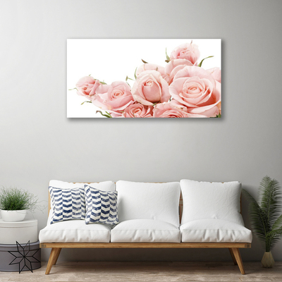 Quadro em tela Planta de flores rosas