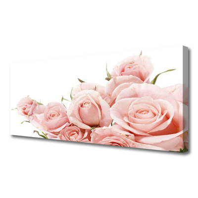Quadro em tela Planta de flores rosas
