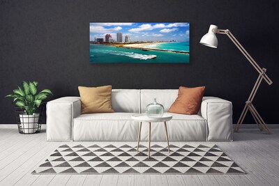 Quadro canvas Paisagem da cidade da praia do mar